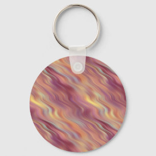 Exotic Plumeria Wavy Texture Key Ring
