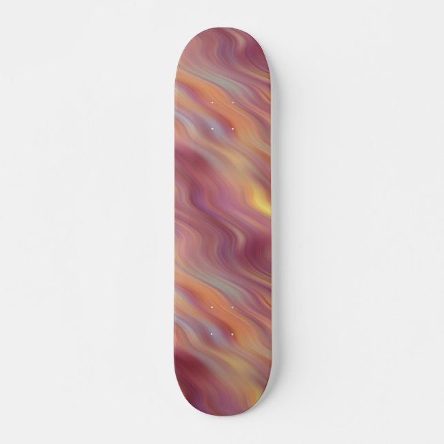 Exotic Plumeria Wavy Texture Skateboard (Front)