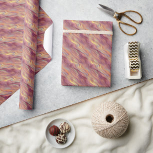 Exotic Plumeria Wavy Texture Wrapping Paper