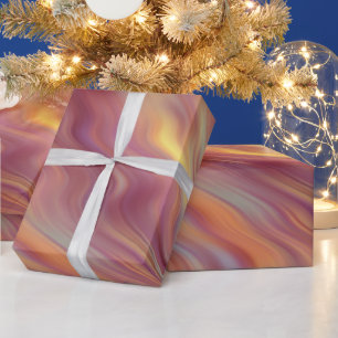Exotic Plumeria Wavy Texture Wrapping Paper