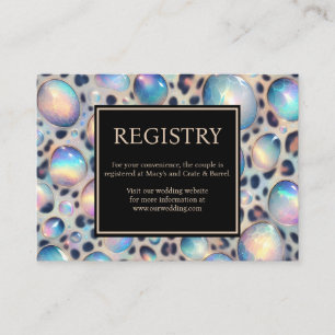 Exotic Posh GIft Registry Details Enclosure Cards