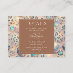 Exotic Posh Reception Details Enclosure Cards