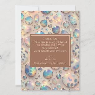 Exotic Posh Wedding Pre-Filled Thank You Cards