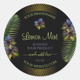 Exotic Product Labels Yellow Purple Hawaii Flowers