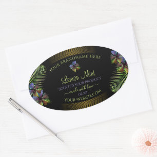 Exotic Product Labels Yellow Purple Hawaii Flowers
