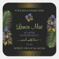 Exotic Product Labels Yellow Purple Hawaii Flowers