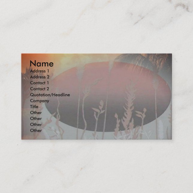 Exotic Profile Card (Front)