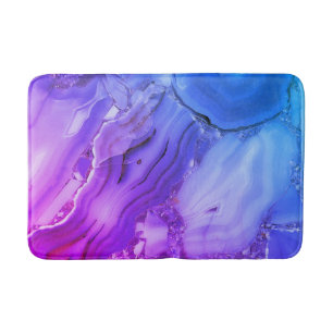 Exotic Purple Marble  Bath Mat