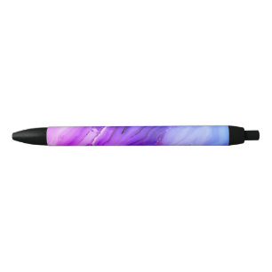 Exotic Purple Marble  Black Ink Pen