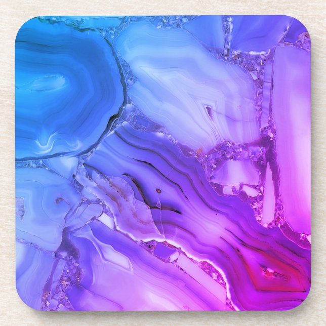 Exotic Purple Marble  Coaster (Front)