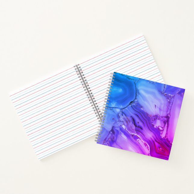Exotic Purple Marble  Notebook (Inside)