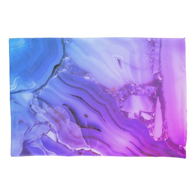 Exotic Purple Marble  Pillowcase (Front)