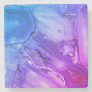 Exotic Purple Marble Stone Coaster