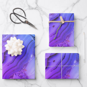 Exotic Purple Marble  Wrapping Paper Sheet