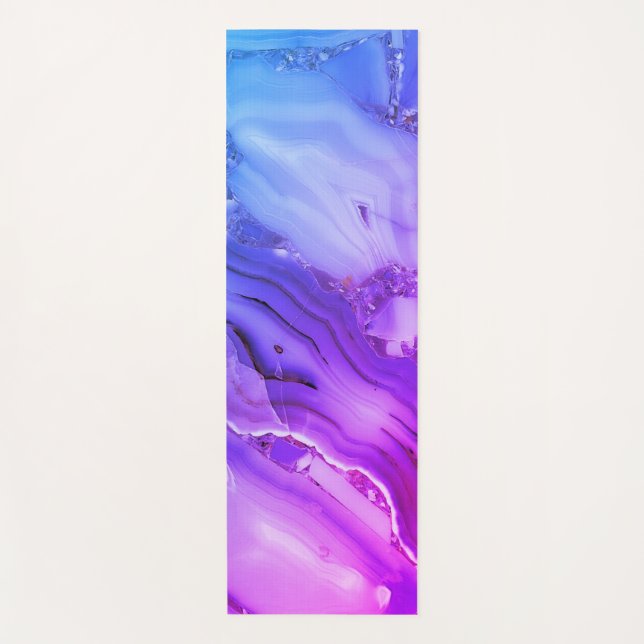 Exotic Purple Marble  Yoga Mat (Front)