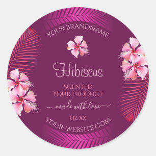Exotic Purple Product Labels Pink Hawaii Flowers