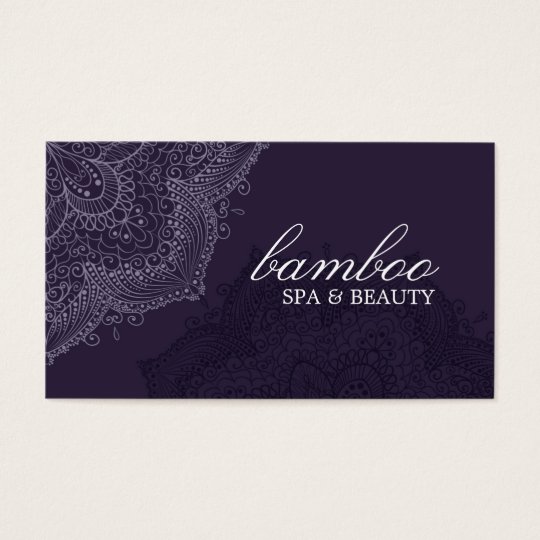 Exotic Purple Spa Business Card