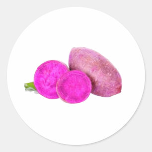 Exotic Purple Yam Ube - Vibrant Tropical Root Veg Classic Round Sticker
