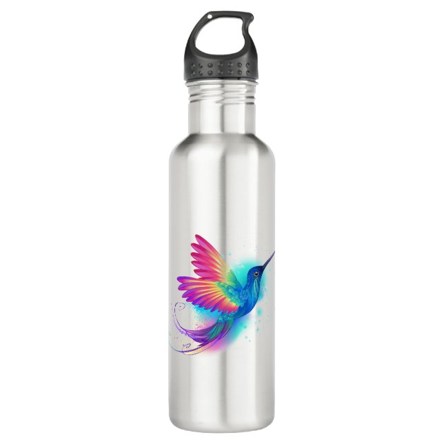 Exotic Rainbow Hummingbird 710 Ml Water Bottle (Front)