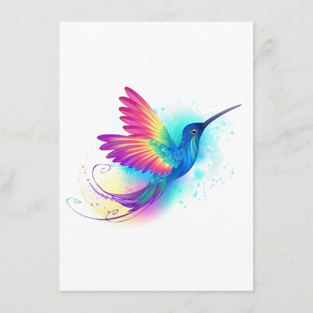 Exotic Rainbow Hummingbird Advice Card (Front)