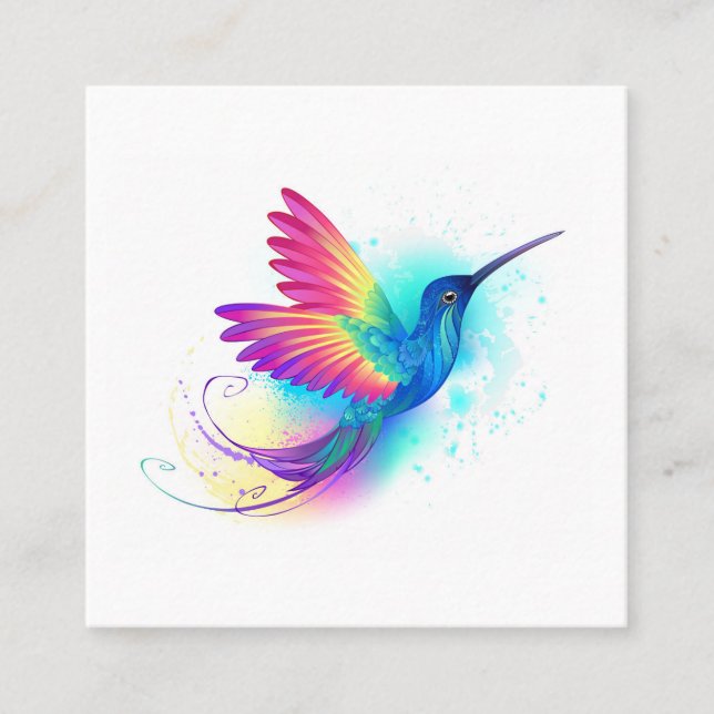 Exotic Rainbow Hummingbird Appointment Card (Front)
