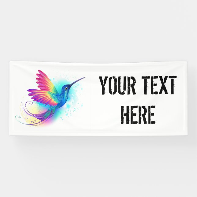Exotic Rainbow Hummingbird Banner (Horizontal)