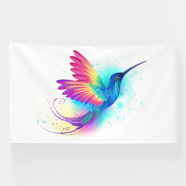 Exotic Rainbow Hummingbird Banner (Horizontal)