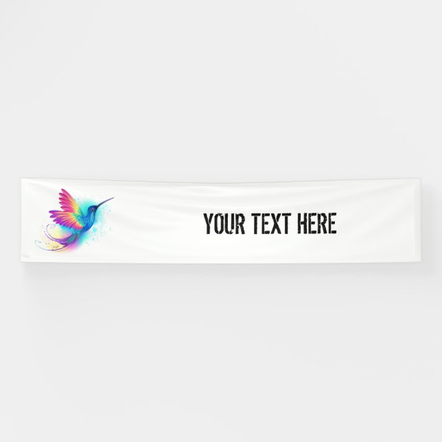 Exotic Rainbow Hummingbird Banner (Horizontal)