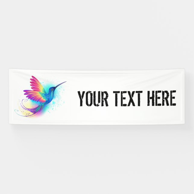 Exotic Rainbow Hummingbird Banner (Horizontal)