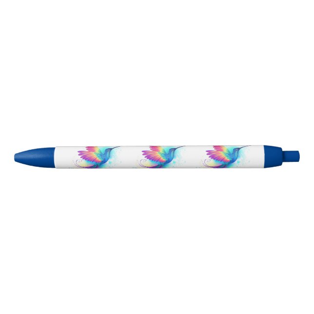 Exotic Rainbow Hummingbird Black Ink Pen (Front)