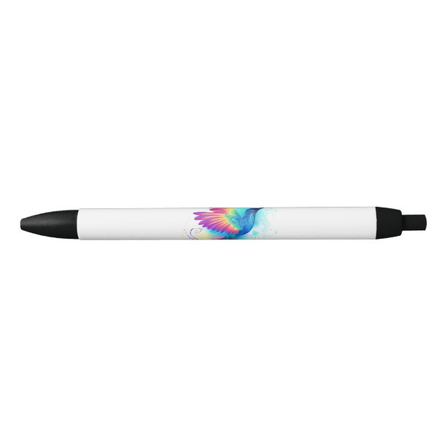 Exotic Rainbow Hummingbird Black Ink Pen (Front)