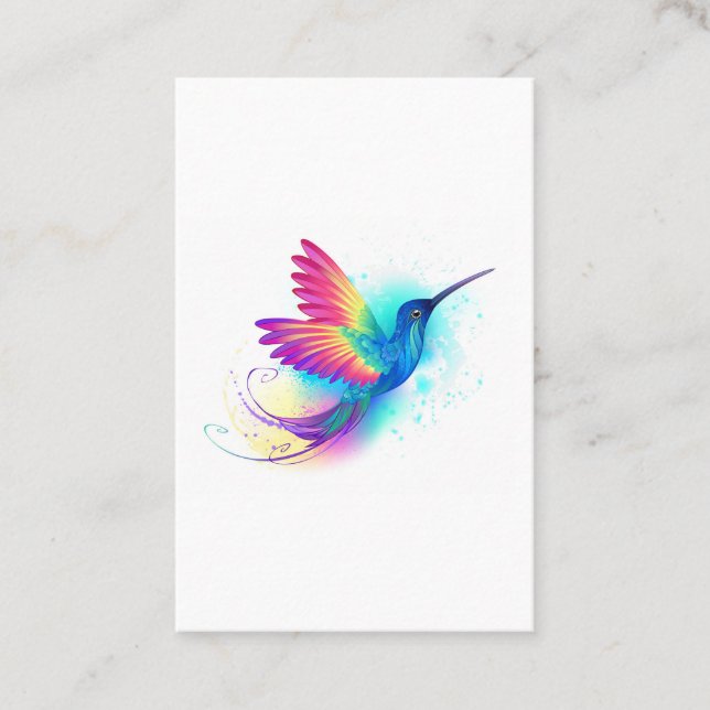 Exotic Rainbow Hummingbird Business Card (Front)