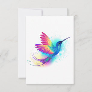 Exotic Rainbow Hummingbird Card
