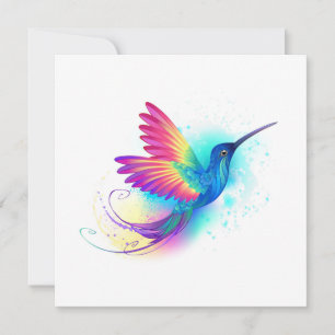 Exotic Rainbow Hummingbird Card