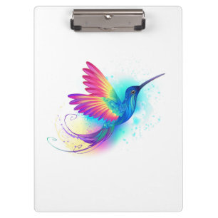 Exotic Rainbow Hummingbird Clipboard
