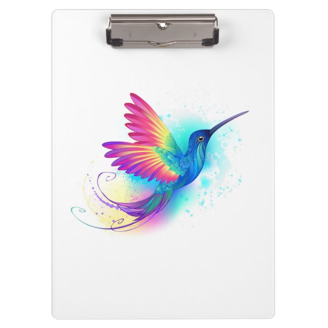 Exotic Rainbow Hummingbird Clipboard (Front)