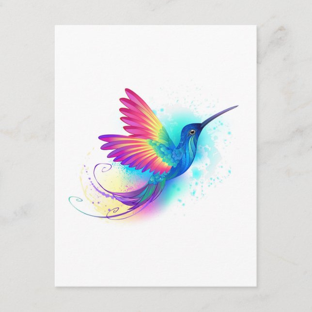 Exotic Rainbow Hummingbird Enclosure Card (Front)