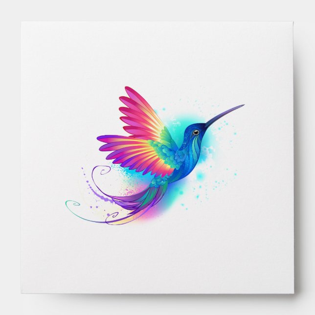 Exotic Rainbow Hummingbird Envelope (Front)