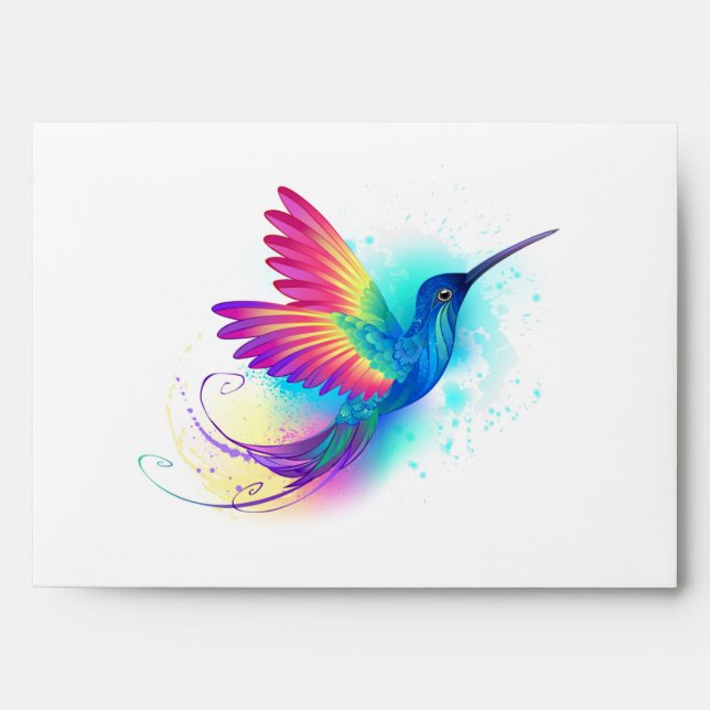 Exotic Rainbow Hummingbird Envelope (Front)
