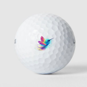 Exotic Rainbow Hummingbird Golf Balls