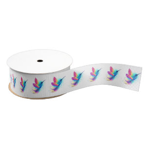 Exotic Rainbow Hummingbird Grosgrain Ribbon