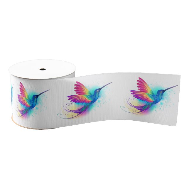 Exotic Rainbow Hummingbird Grosgrain Ribbon (Spool)