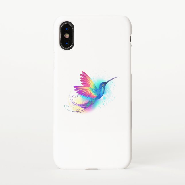 Exotic Rainbow Hummingbird iPhone Case (Back)