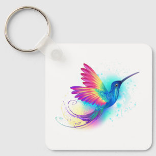 Exotic Rainbow Hummingbird Key Ring