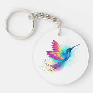 Exotic Rainbow Hummingbird Key Ring