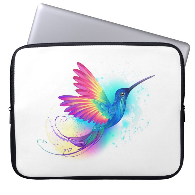 Exotic Rainbow Hummingbird Laptop Sleeve (Front)