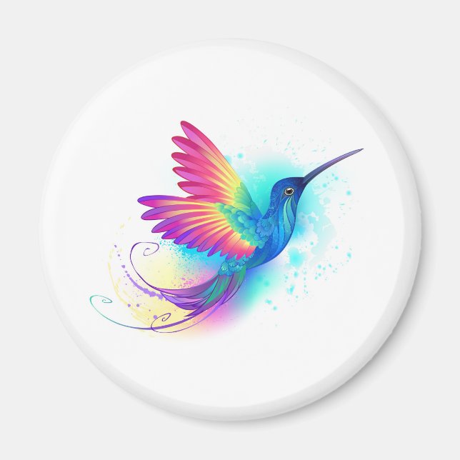 Exotic Rainbow Hummingbird Magnet (Front)