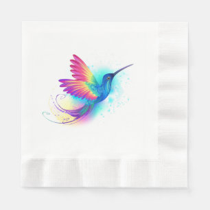 Exotic Rainbow Hummingbird Napkin