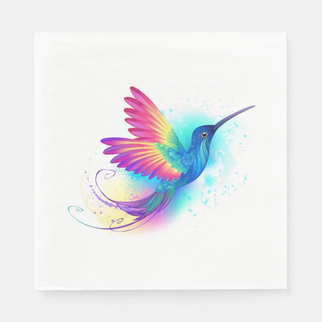 Exotic Rainbow Hummingbird Napkin (Front)