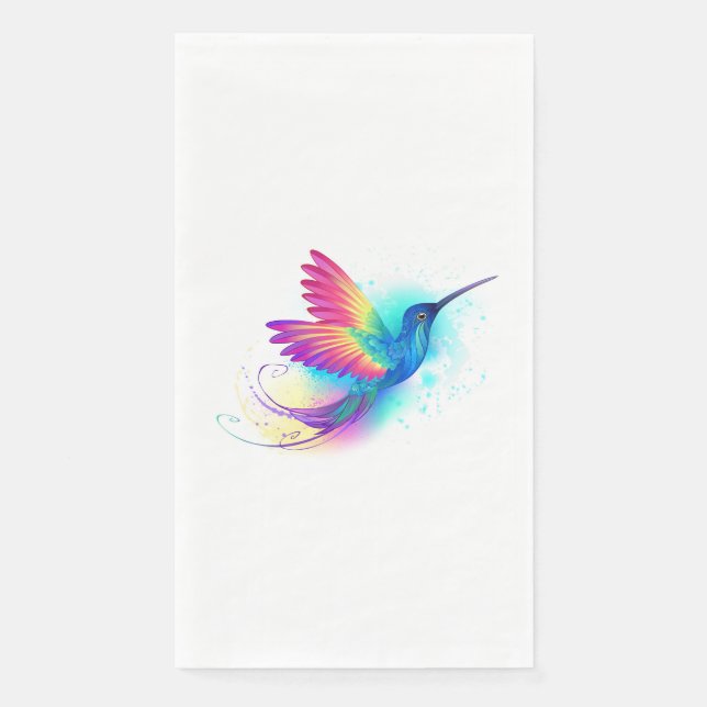 Exotic Rainbow Hummingbird Napkin (Front)